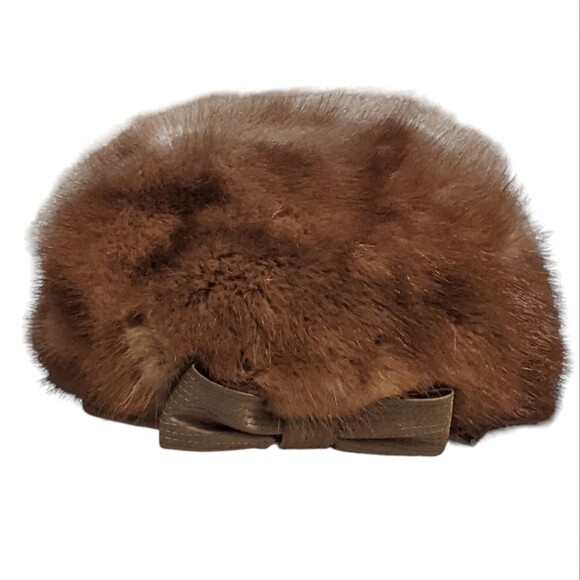 Pollack  mink fur pill bix hat with bow main image 9